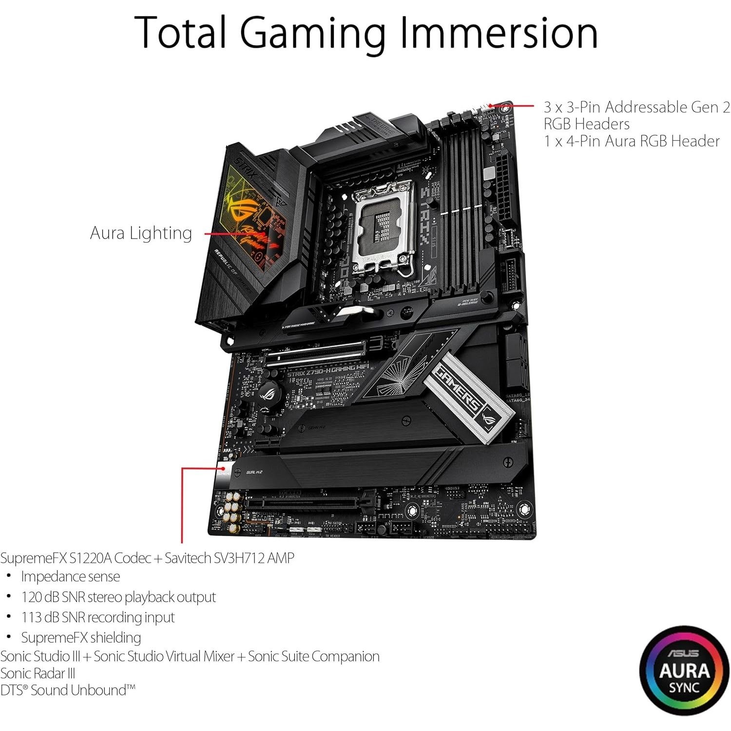 ASUS ROG STRIX Z790-H Gaming Wi-Fi Intel Z790 LGA1700 DDR5 ATX